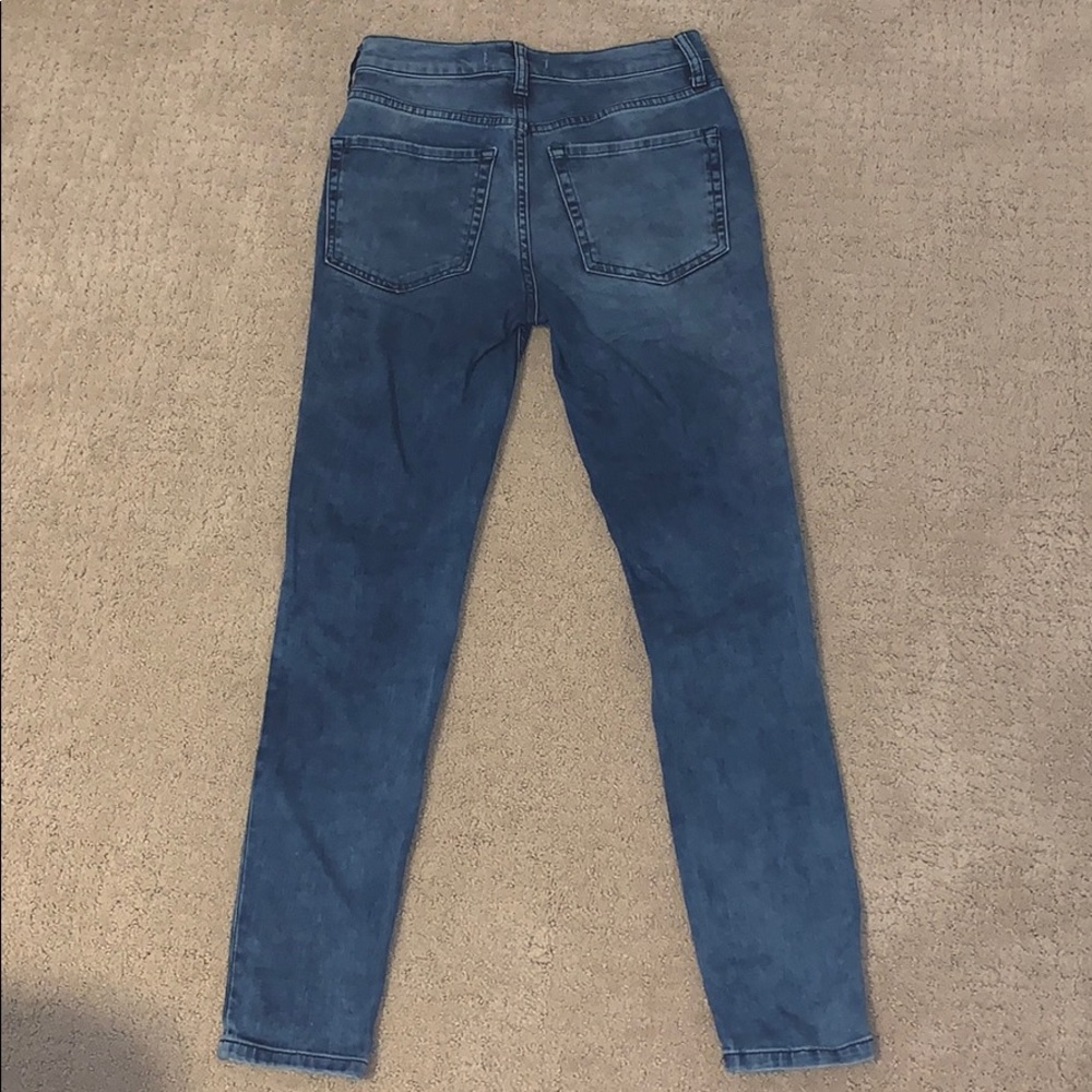 Free People High Rise Ripped Skinny Jeans - Picture 5 of 8